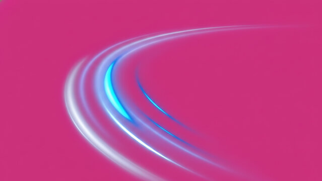 Swirling neon lights on pink background - Powered by Adobe