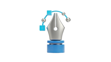 3D Vector Pen Tool Icon