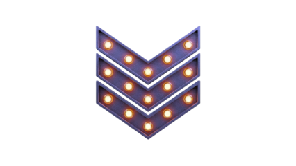 Chevron Marquee Sign with Lights