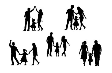 Happy family Silhouette Collection