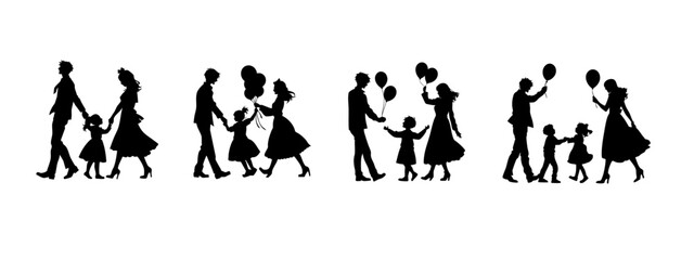Happy family Silhouette