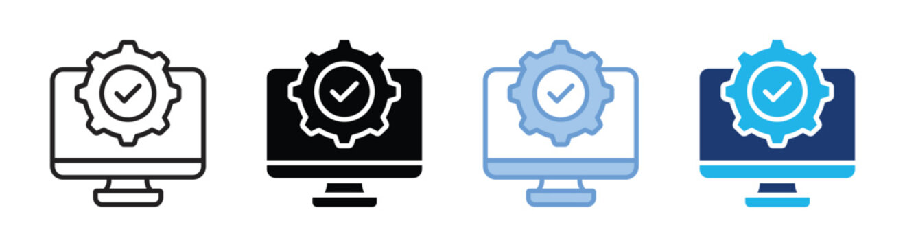 System icon set multiple style collection