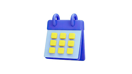 3D Cartoon Calendar Icon