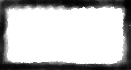 Elegant charcoal ink border with soft feathered edges