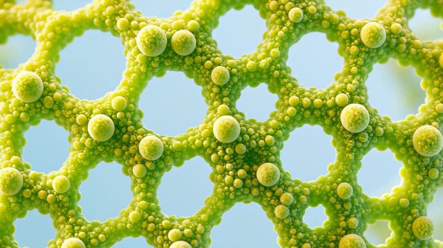 Green-YellowHexagonalGridonLightBlueBackground