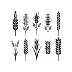 silhouette, drawing, ear, gold, graphic, grain, illustration, barley, cereal, crop, field, flour, harvest, healthy, icon, nature, rye, seed, vector, wheat, agriculture, bread, farm, food, natural, org