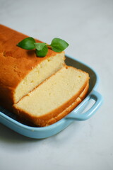 slice of lemon butter cake