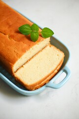 slice of lemon butter cake 