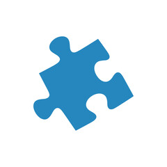 Fototapeta premium A blue 3d jigsaw puzzle piece serves as a symbolic solution and connection for a business strategy challenge representing teamwork and success in this conceptual design illustration