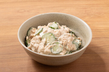 ツナときゅうりのマヨネーズ和え