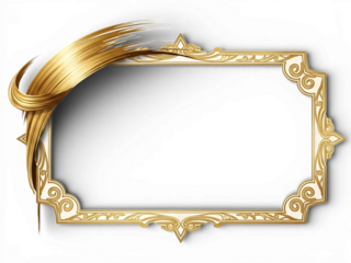 Ornate gold picture frame with intricate baroque detailing and antique vintage charm, featuring elegant flourishes and luxurious craftsmanship, ideal for artwork display, gallery decor, classic interi