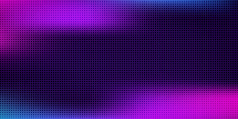 halftone gradient pattern graphic background. black dotted on blurred violet, purple, blue gradient background. pop Art blue pink halftone, comics Background.