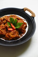 Spicy chicken stew with vegetables