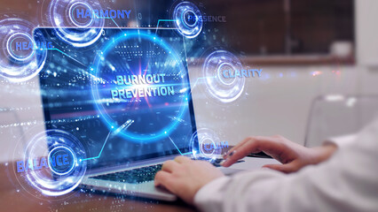 Professional burnout prevention and stress management concept.