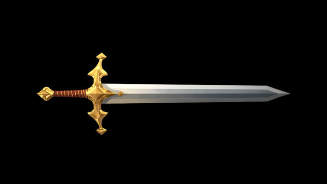 sword on a black background