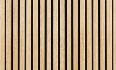 Seamless wood slat wall texture with vertical grooved pattern for interior design