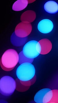 DreamyColorfulLightCirclesonDarkBackground