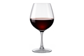 Red wine goblet pouring a refreshing alcoholic drink, celebrating with beverage, isolated on transparent background