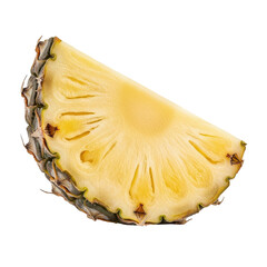 Pineapple Slice Isolated Black Background