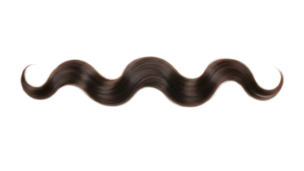 Wavy brown isolated object on transparent background