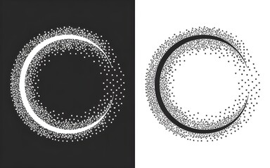 Fototapeta premium sparkling glitter overlay in contrasting black and white