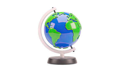 3D Render of a Stylized Globe on Stand