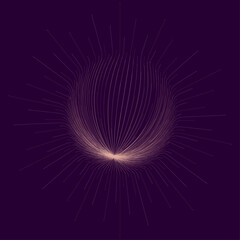 Abstract Radial Light Lines on Purple Background
