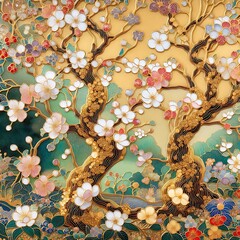 abstract background with flowers