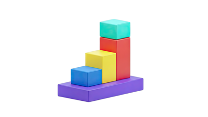 Colorful Bar Chart of Cubes