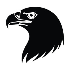 Obraz premium Eagle head close-up Vector, Silhouette, Illustration
