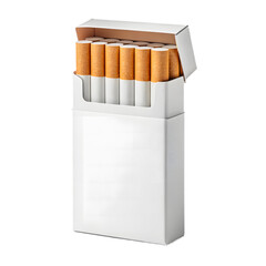 An image of an open pack of cigarettes with a transparent background.