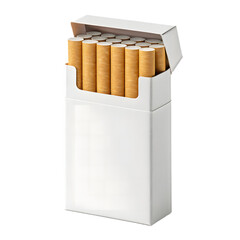 An image of an open pack of cigarettes with a transparent background.