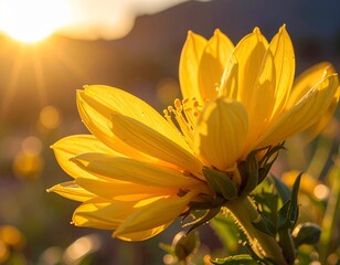 yellow flower in the sun