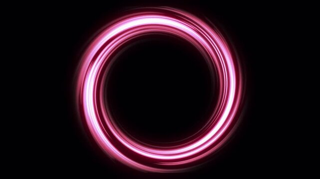 Colorful gradient portal energy isolated in black background. alpha channel 4k