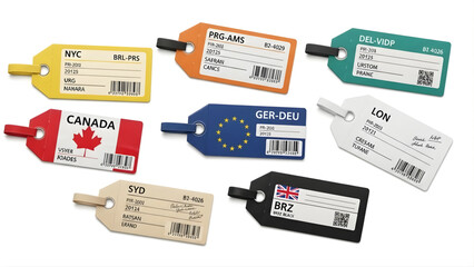 Luggage tag collection for international travel © MDMAHAMUDUL HASAN