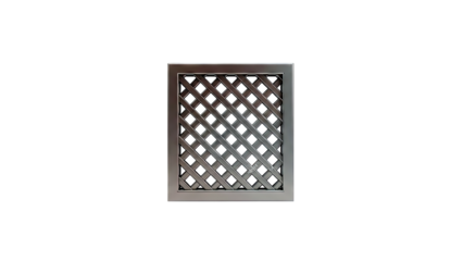 Metal Vent Cover with Diagonal Lattice Pattern