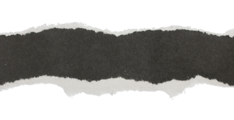 torn and ripped paper lines stripes with jagged edges from black paper in Y2K retro style, png isolated cardboard pieces on transparent background