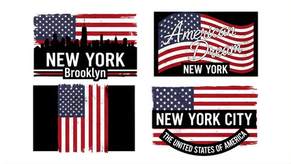 American flag grunge designs for new york city themes © MDMAHAMUDUL HASAN