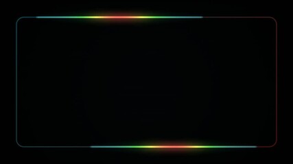 Dynamic neon outline animation transitions through vibrant colors - Powered by Adobe