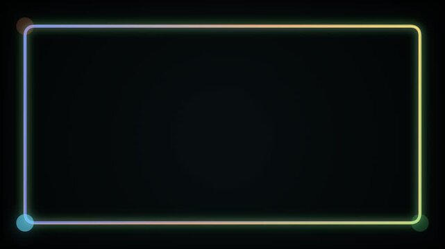 Minimalist Neon Frame Animation for Creative Projects