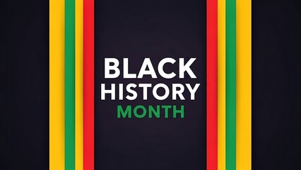 Black History Month celebration with colorful stripes design