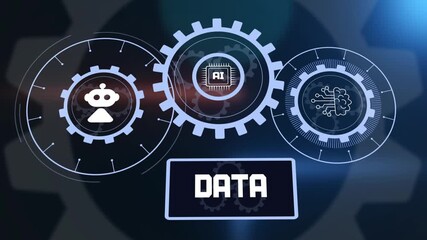 Data analytics technology for informed business decision making, artificial intelligence automated processing - Powered by Adobe