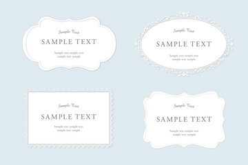 Set of luxury vintage frames, collection of retro labels, badges and banners vector decorative elements
