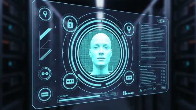 Biometric Facial Recognition System Inside Secure Data Center