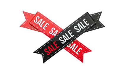 Red and Black "SALE" Ribbons