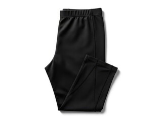 Obraz premium Folded black sports thermal leggings on white background