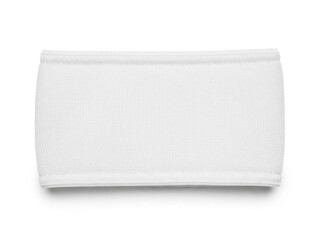 Fototapeta premium White elastic sports headband sweatband for training