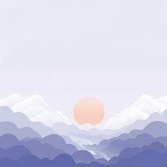 Serene Sunset Over Purple Mountains