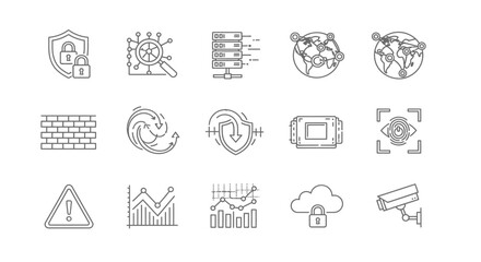 Fototapeta premium Illustrations of cybersecurity concepts