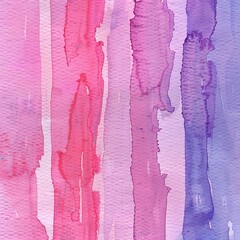 Vibrant Watercolor Vertical Stripes in Pink and Purple